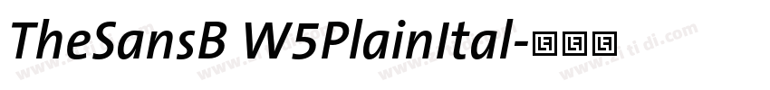 TheSansB W5PlainItal字体转换